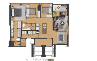 denah 3 br b - unit 08